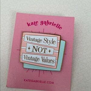 Vintage style not vintage values pin